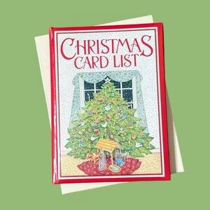 80’s Vintage Christmas Card List Book Unused in Box USA